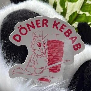 Furry Doner Kebab Sticker Vinyl