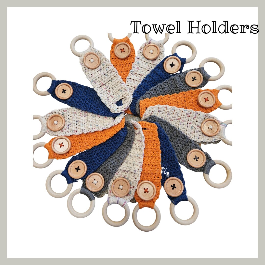 Kitchen Towel Ring/crochet Towel Holder/farmhouse Kitchen Towel Ring Etsy