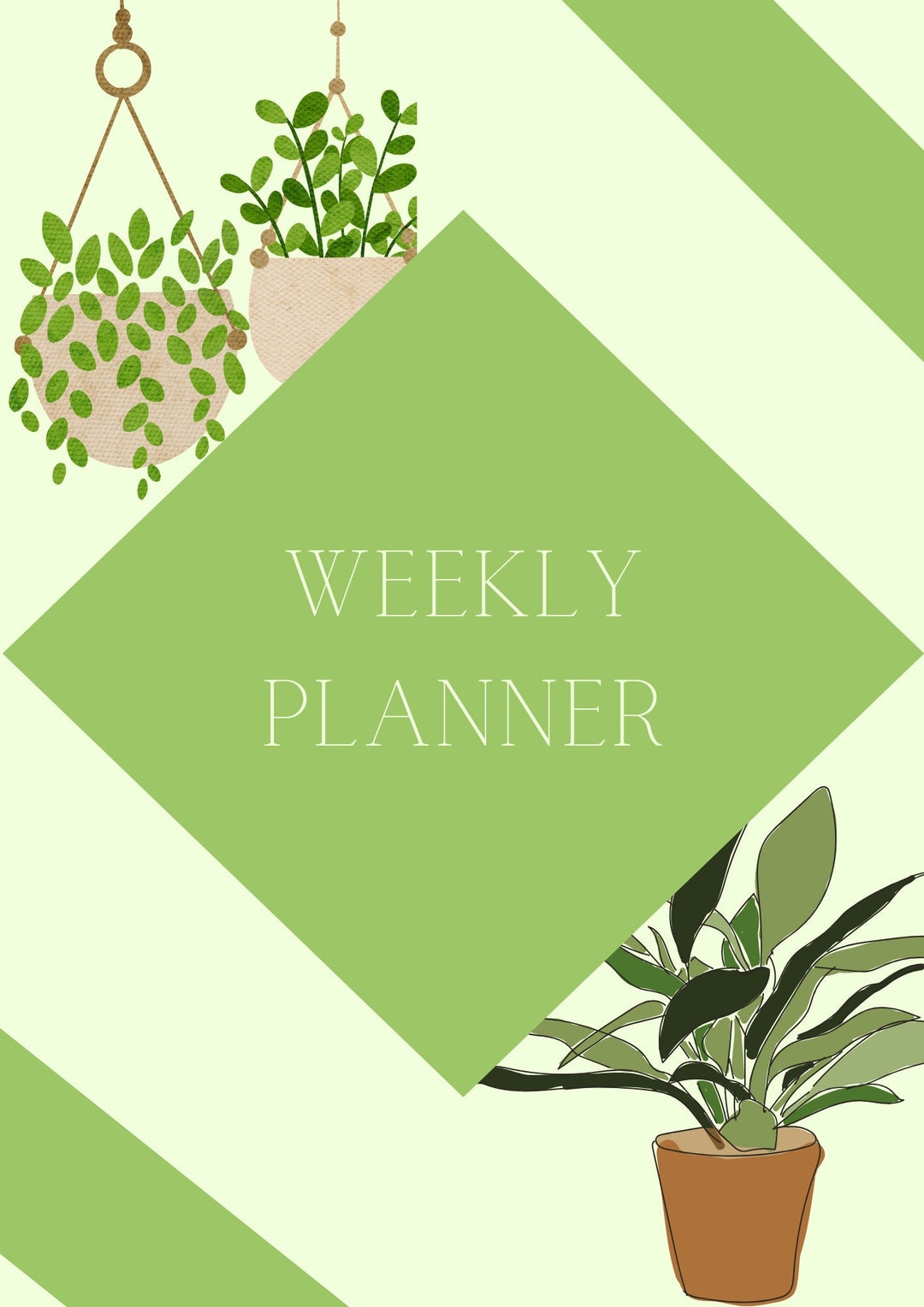 Printable Weekly Planner - PDF PNG Files: Instant Download - Etsy