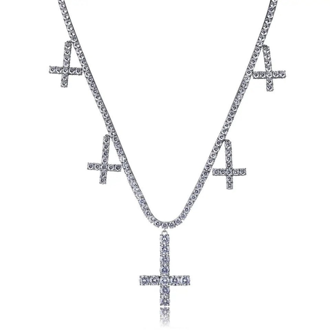 Upside Down Cross Chain / Necklace Etsy
