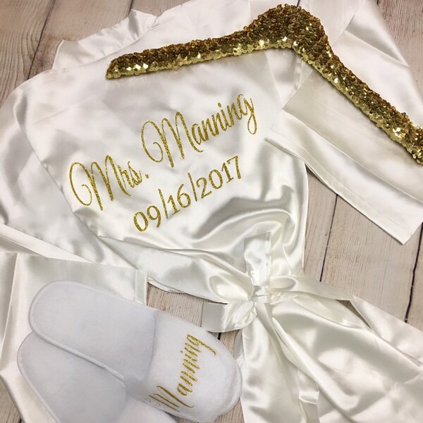 Robe and Slippers Etsy