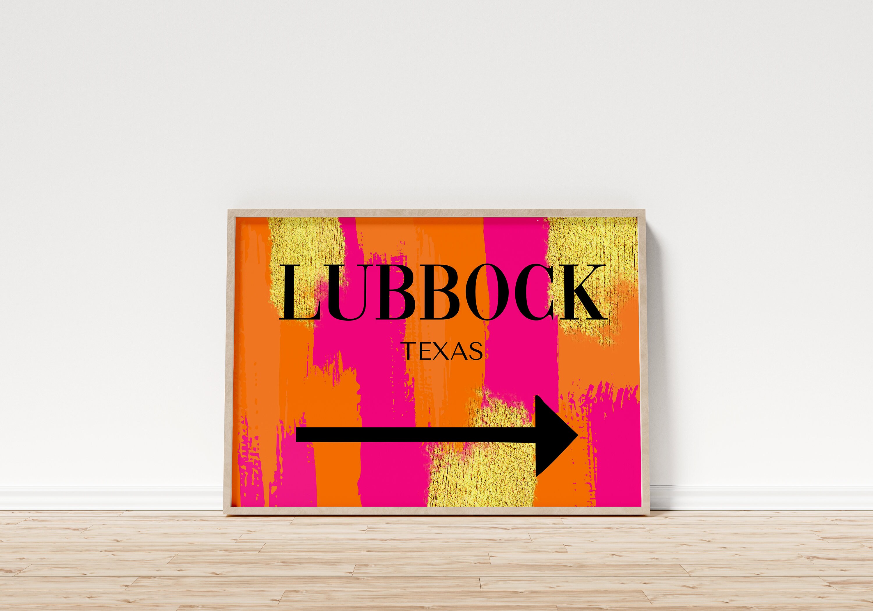 Lubbock Texas Preppy Print Texas Tech Wall Decor Texas