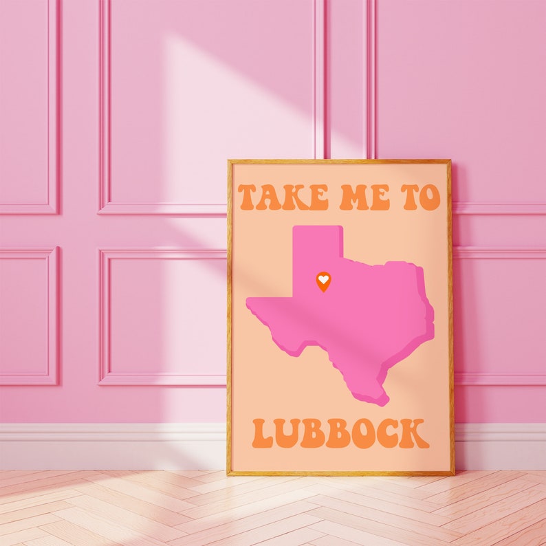 Texas Tech Colorful Set of 6 Posters TTU Digital Art Etsy