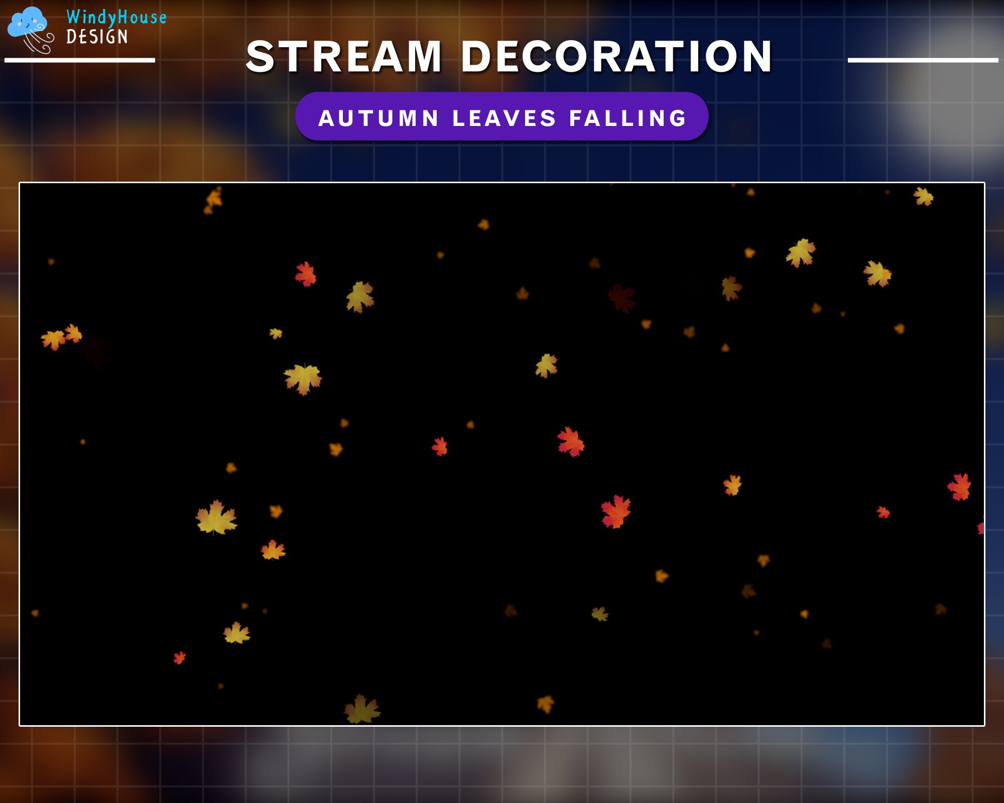 Animated Autumn Fall Leaves Stream Decoration - Maple Leaves Falling ...