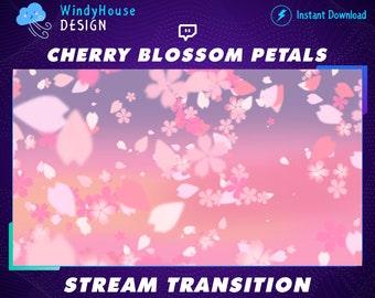 2x Sakura Petals Stream Transition, Cherry Blossom Transition, Sakura explode, Twitch OBS Scenes Stinger, Twitch Transition, Blossom Petals