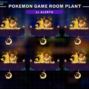 Avvisi di Pokémon Twitch con Pikachu, Eevee, Umbreon