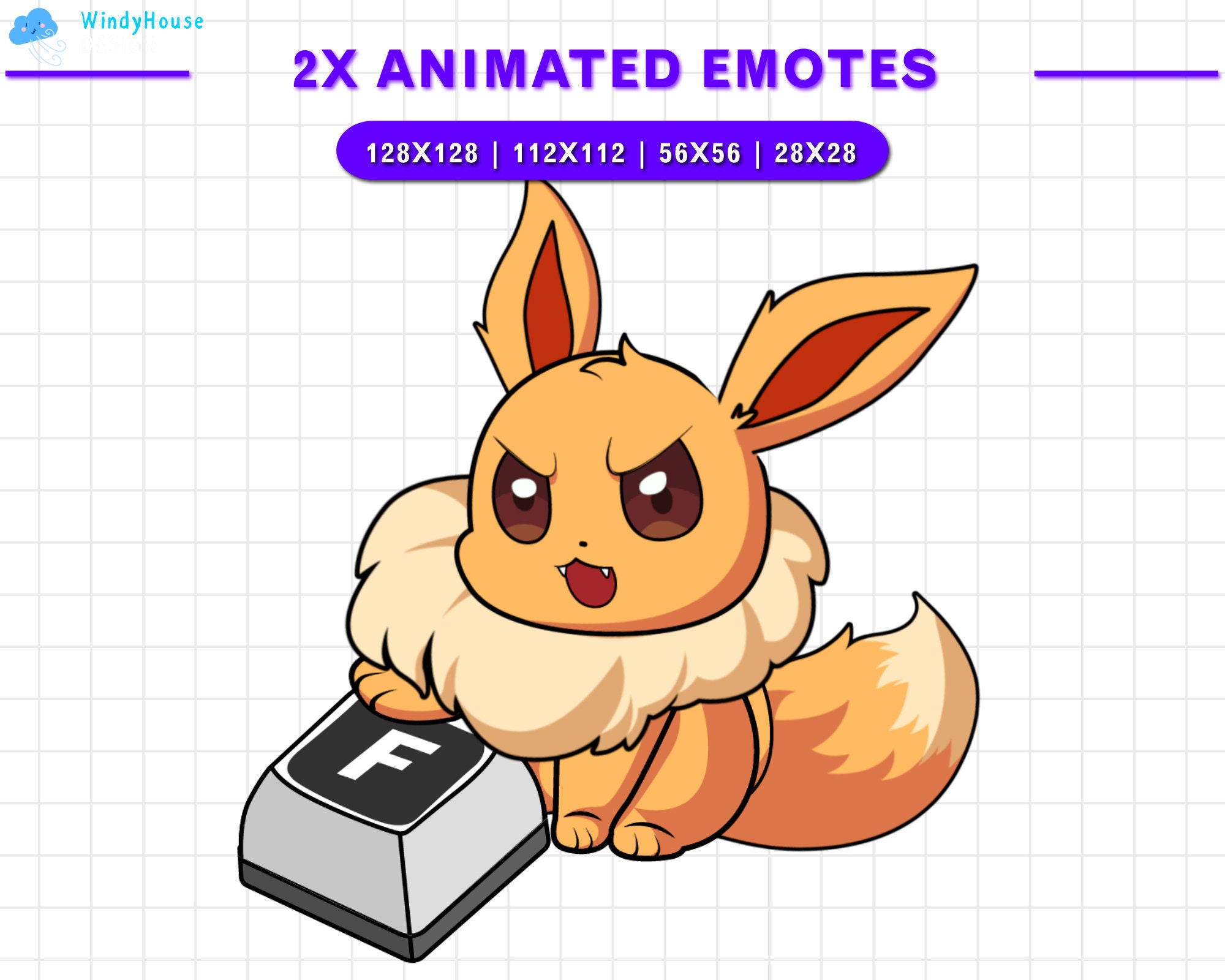 Animated Twitch Emote Eevee FF, Cute Eevee Twitch Emotes, Eevee Emotes ...
