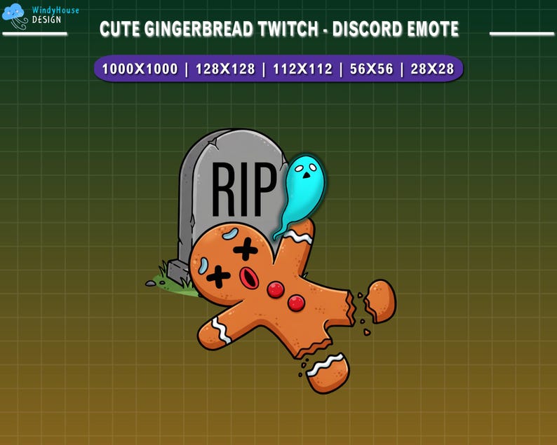 22x Animated Gingerbread Christmas Twitch Emotes, Funny Cookie Stream ...