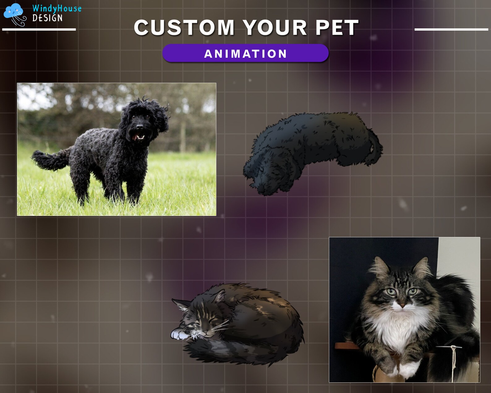 Custom Your Pet Animation, Cat Twitch, Dog Twitch, Animals Decoration ...