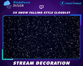 Snow Falling Twitch Stream Decoration, Snowfall Animated Overlay for Streamers, Winter Ovelay, Christmas Snow Loop