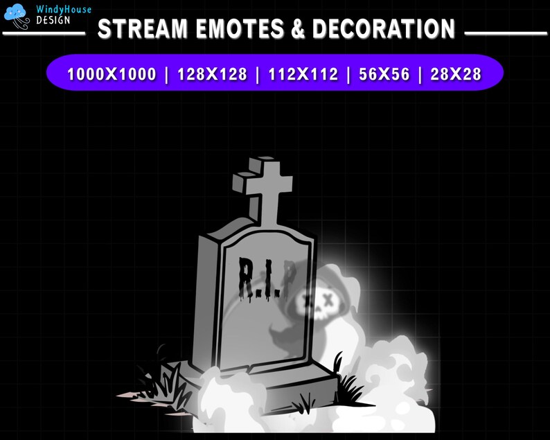 Animated Grim Reaper RIP Twitch Emote, Ghost Stream Emote, Discord ...