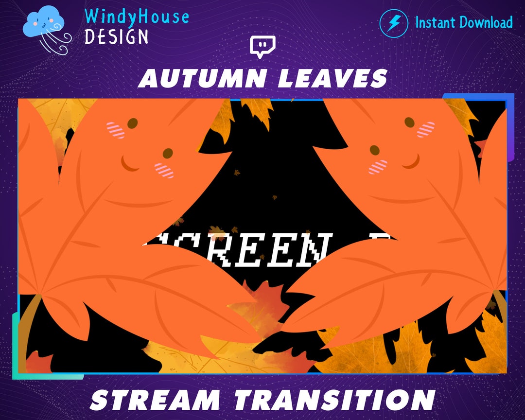 Animated Autumn Fall Leaves Stream Stream Scene Stinger Transition ...