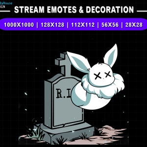 Geanimeerde schattige Eevee Ghost Twitch-emote, Pokemon Stream-emote, Discord-emote, stream-decoratie
