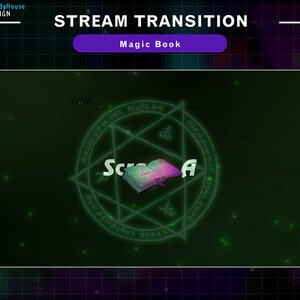 Magicstream Transition Animated Stream Transition Magic Book, Witchy Twitch OBS Scenes Stinger ...