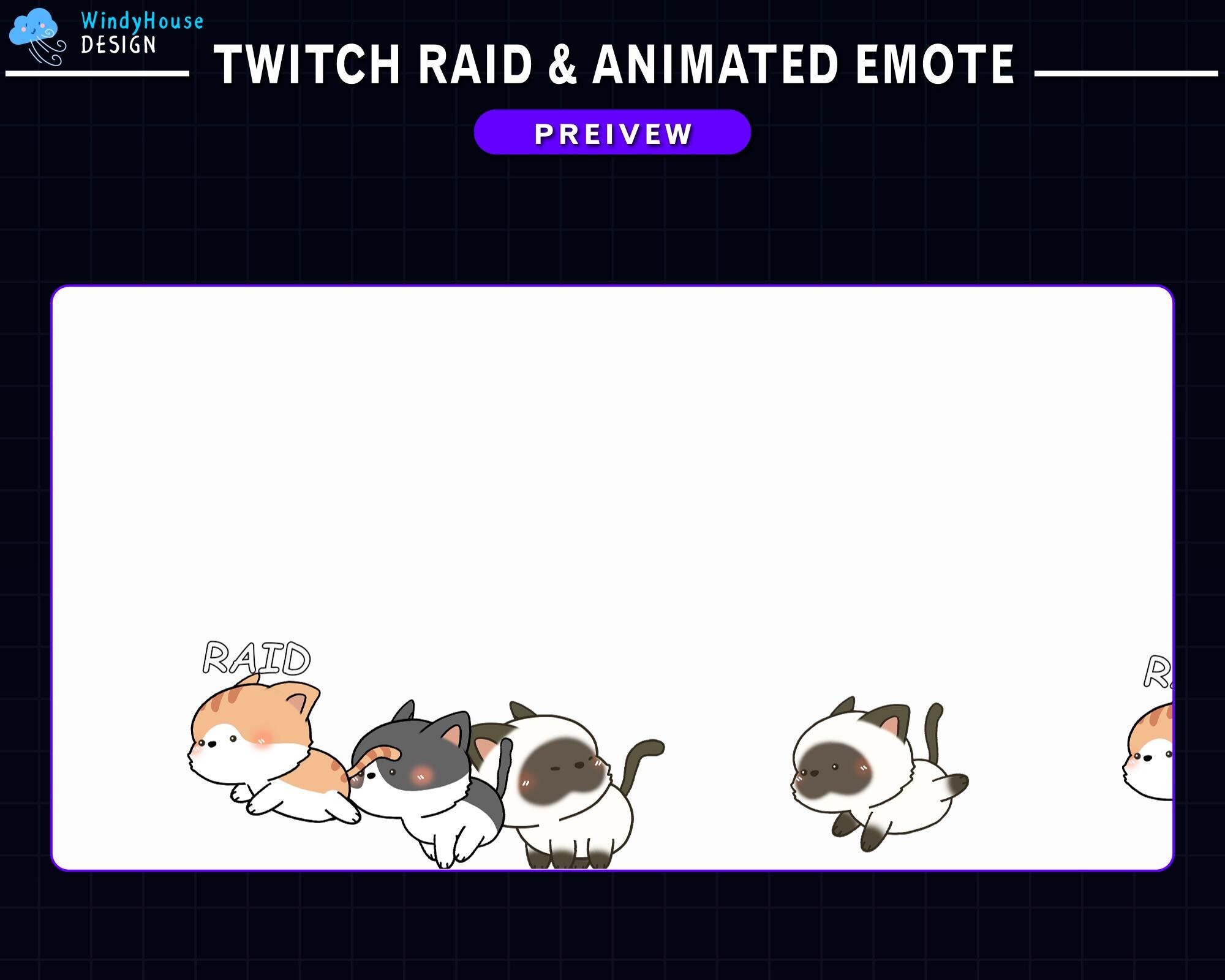 Animated Cute Cats Twitch Raid Alert, Adorable Cute Cat Alert Animation ...