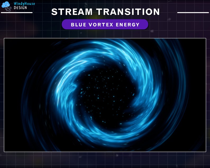 Blue Vortex Energy Stream Stinger Transition, Starburst Galaxy Twitch ...