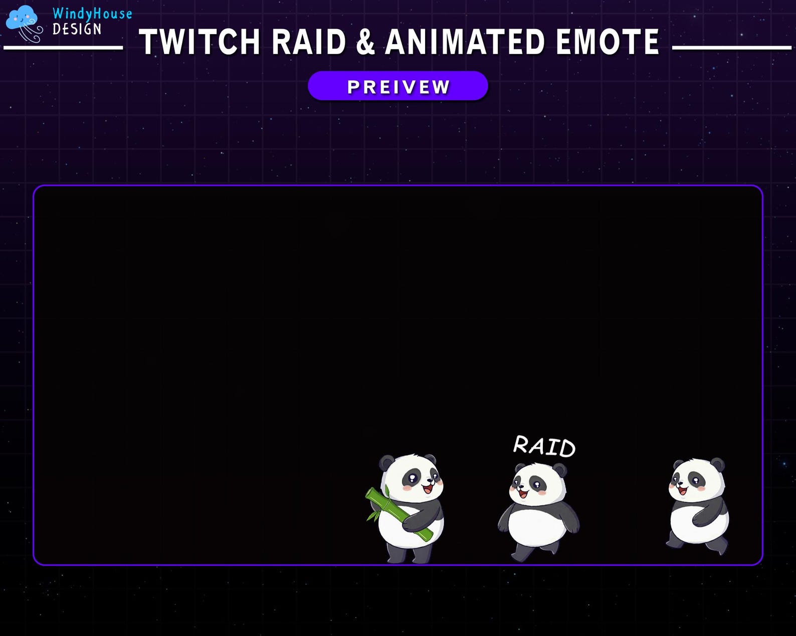 Raid Animation Button Animated Cute Panda Twitch Raid Alert, Adorable Cute Panda Alert ...