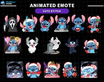 Animated Blue Alien Twitch Emote Pack , Cute Stream Emote, Discord Emote, Stream Decoration
