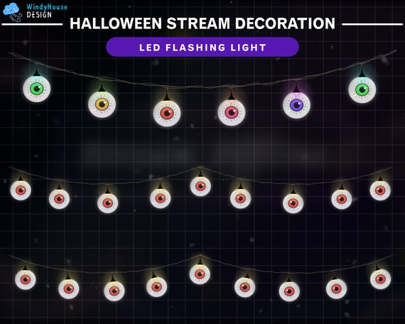 2x Animated Christmas Twinkle Lights Twitch Stream Decoration