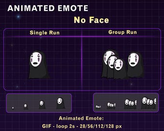 Chibi Geist Läuft Emote, Chibi Geist Twitch Discord Emote (Digitaler Download)