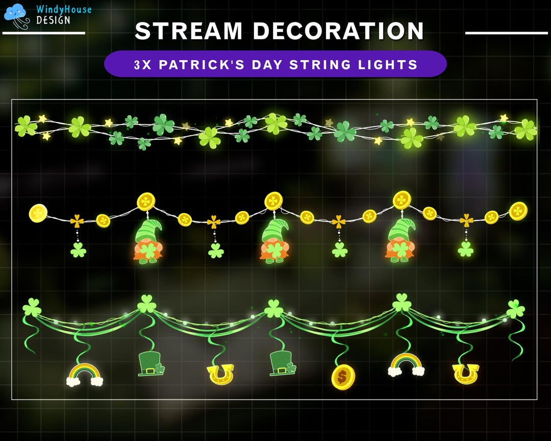 3x St. Patrick's Day String Lights – Lucky Stream Decoration With ...