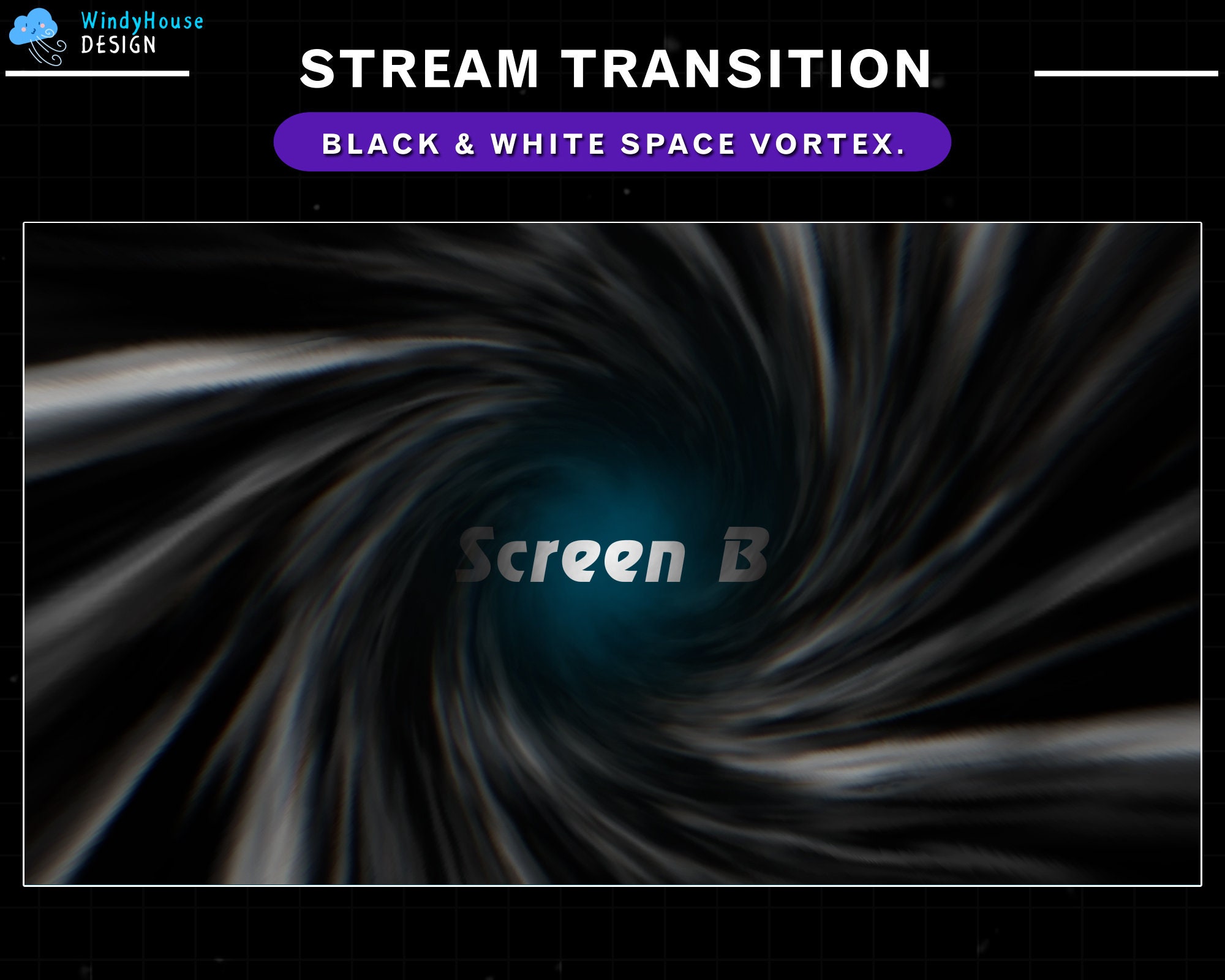 Black White Vortex Energy Transition, Space Vortex Stream Stinger ...