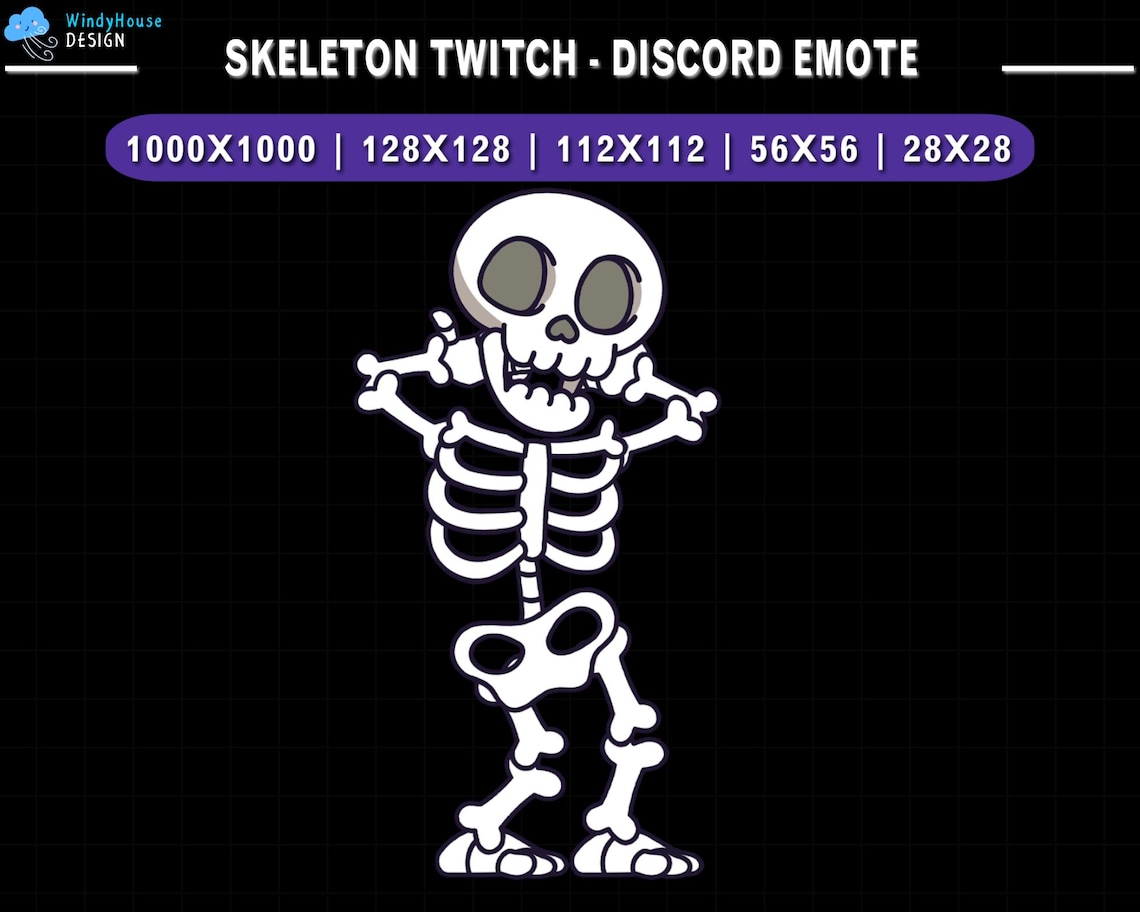 Animated Twitch Emote Skeleton Dancing, Halloween Discord Emotes, Cute ...