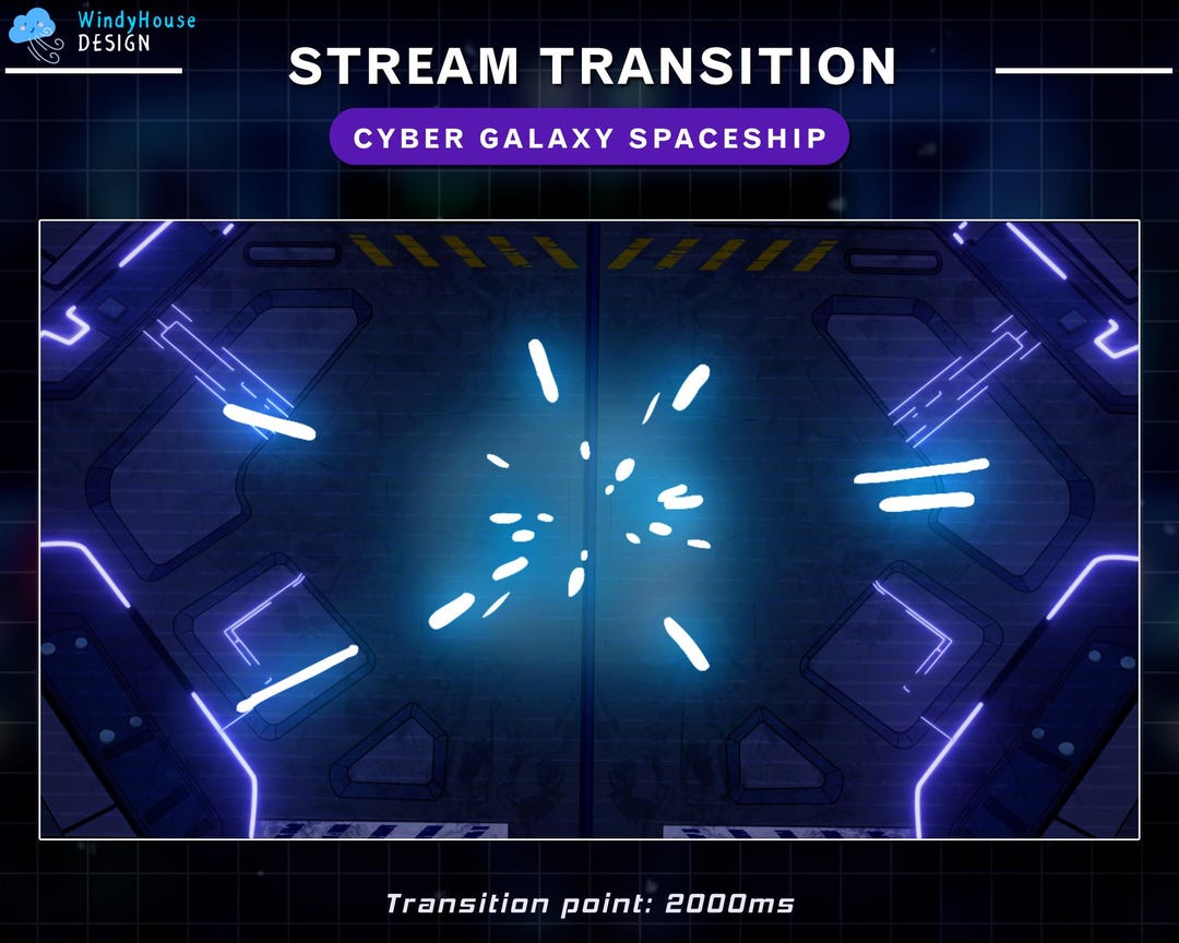 Stream Transition Space Ship Door, Galaxy Twitch Transition for ...