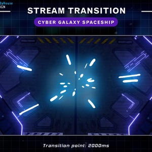 Transición de transmisión: Puerta de nave espacial, Transición de galaxia para Twitch para streamers, OBS, Vtubers, YouTubers, Streamlabs