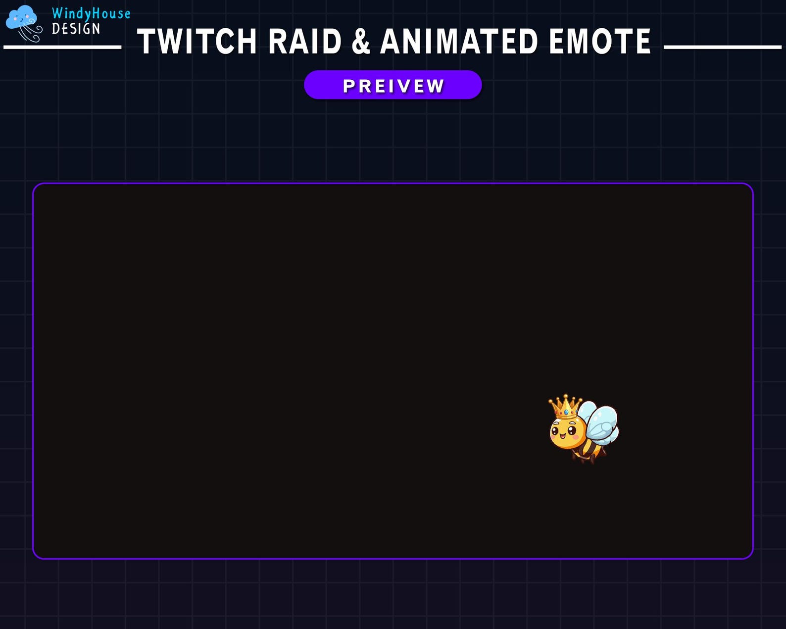 Raid Animation Button Animated Cute Bee Twitch Raid Alert, Adorable Cute Bee Alert Animation ...