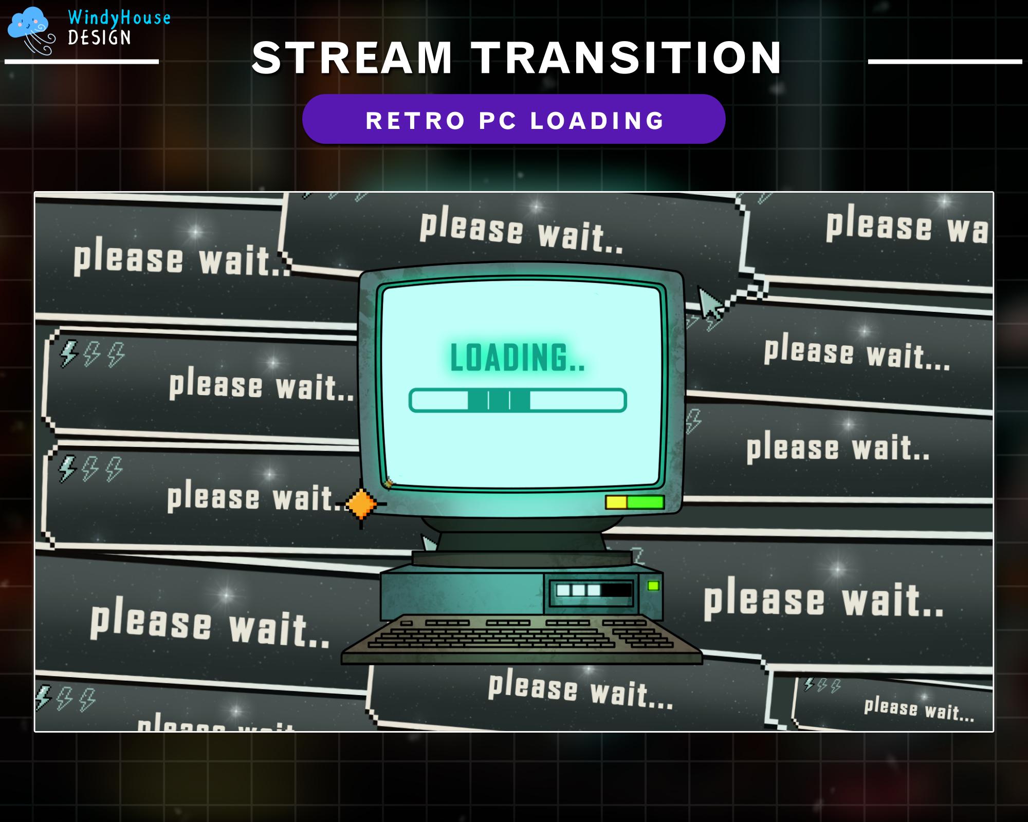 Retro PC Loading Stream Transition, Twitch Transition With Vintage ...