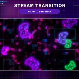 Gamepad Stream Transition , Game Controllers Twitch Transition for Streamers, OBS, Vtubers, YouTubers, Streamlabs