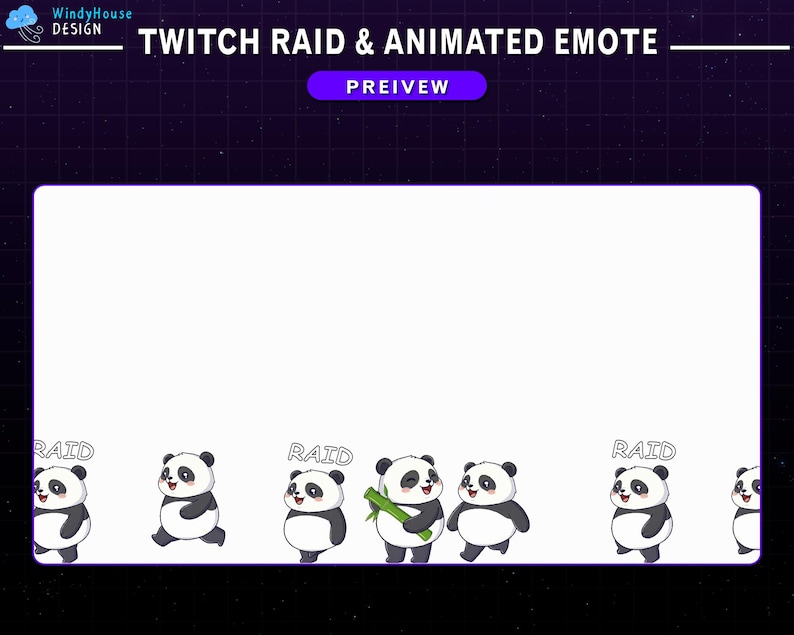 Animated Cute Panda Twitch Raid Alert, Adorable Cute Panda Alert ...