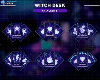 Tarrot Card Twitch Alerts, Stream Elements Alerts, Witchy Aesthetics Celestial Alerts, Twitch Alerts, Vtuber Twitch Alert, Streaming Alerts