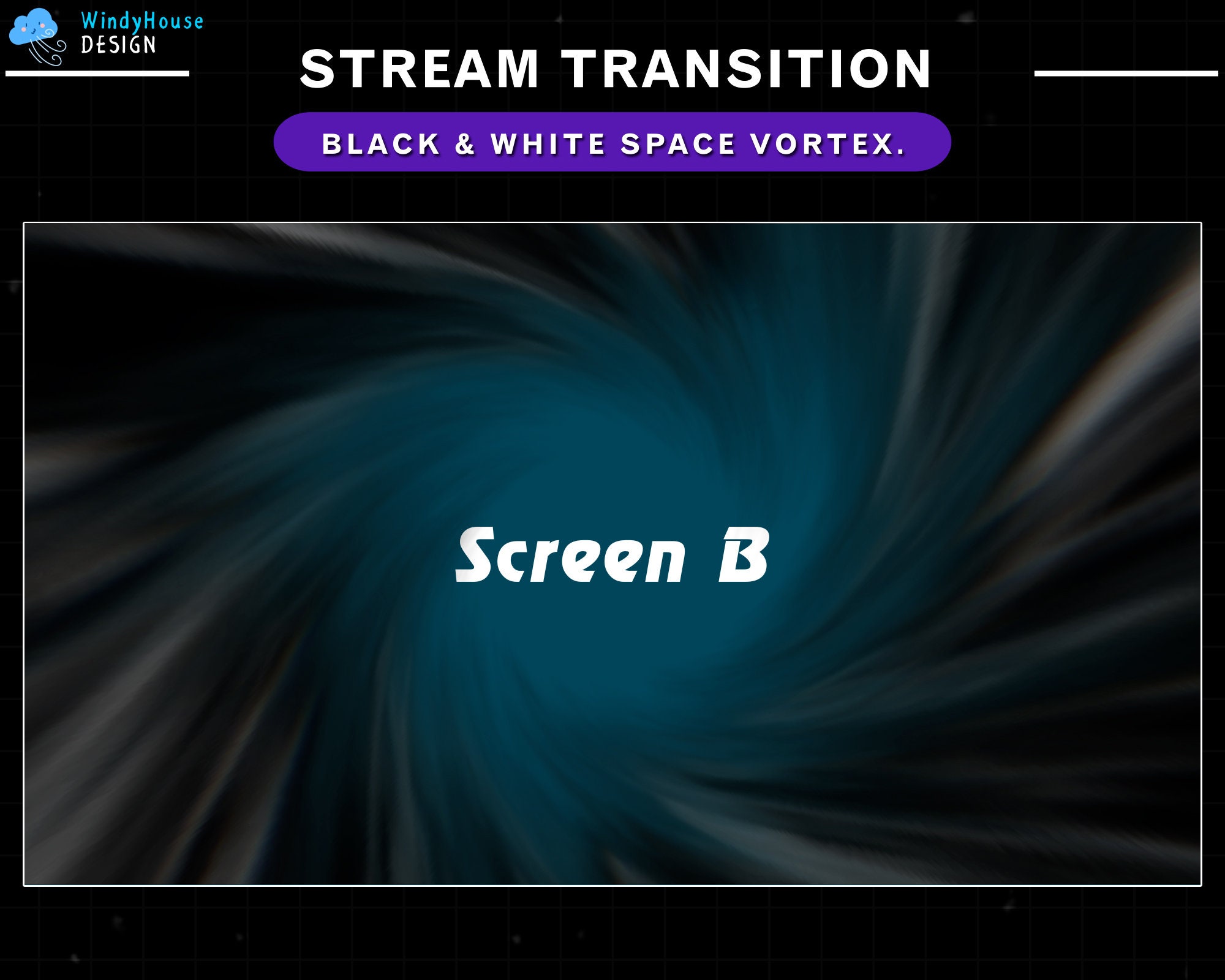 Black White Vortex Energy Transition, Space Vortex Stream Stinger ...