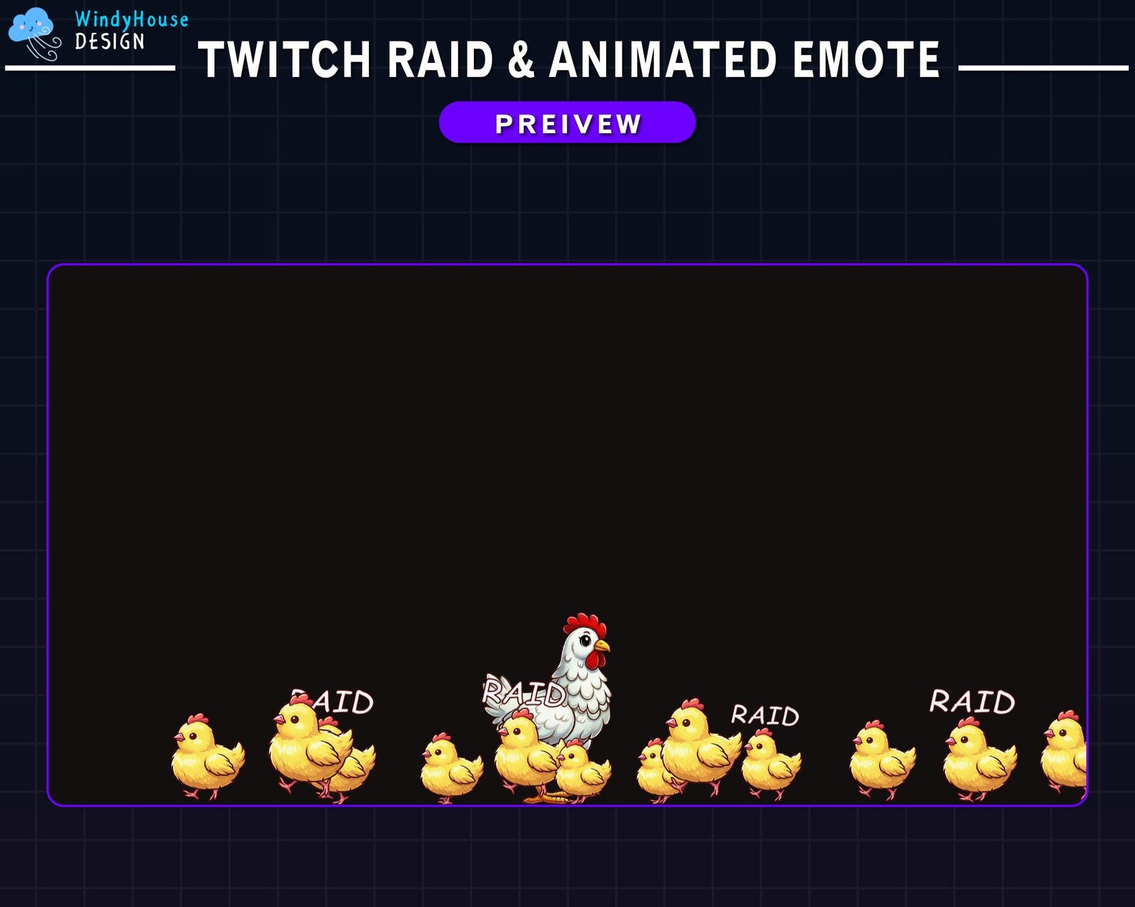 Animated Cute Chicken Twitch Raid Alert, Adorable Cute Chicken Alert ...