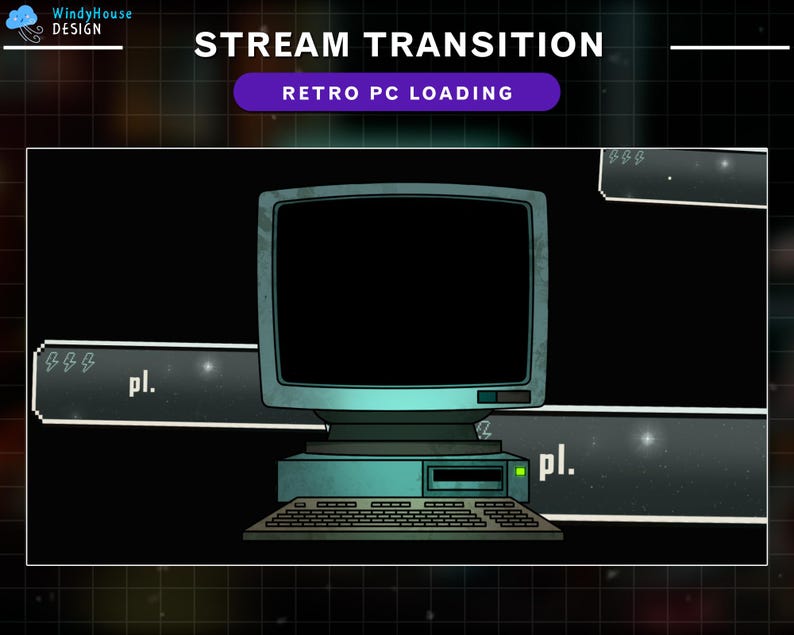 Retro PC Loading Stream Transition, Twitch Transition With Vintage ...