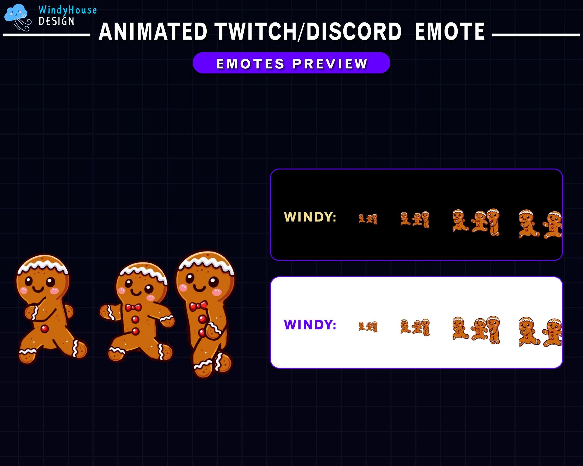 Animated Gingerbread Running Twitch Raid Alert Pack, Christmas Raid GIF ...