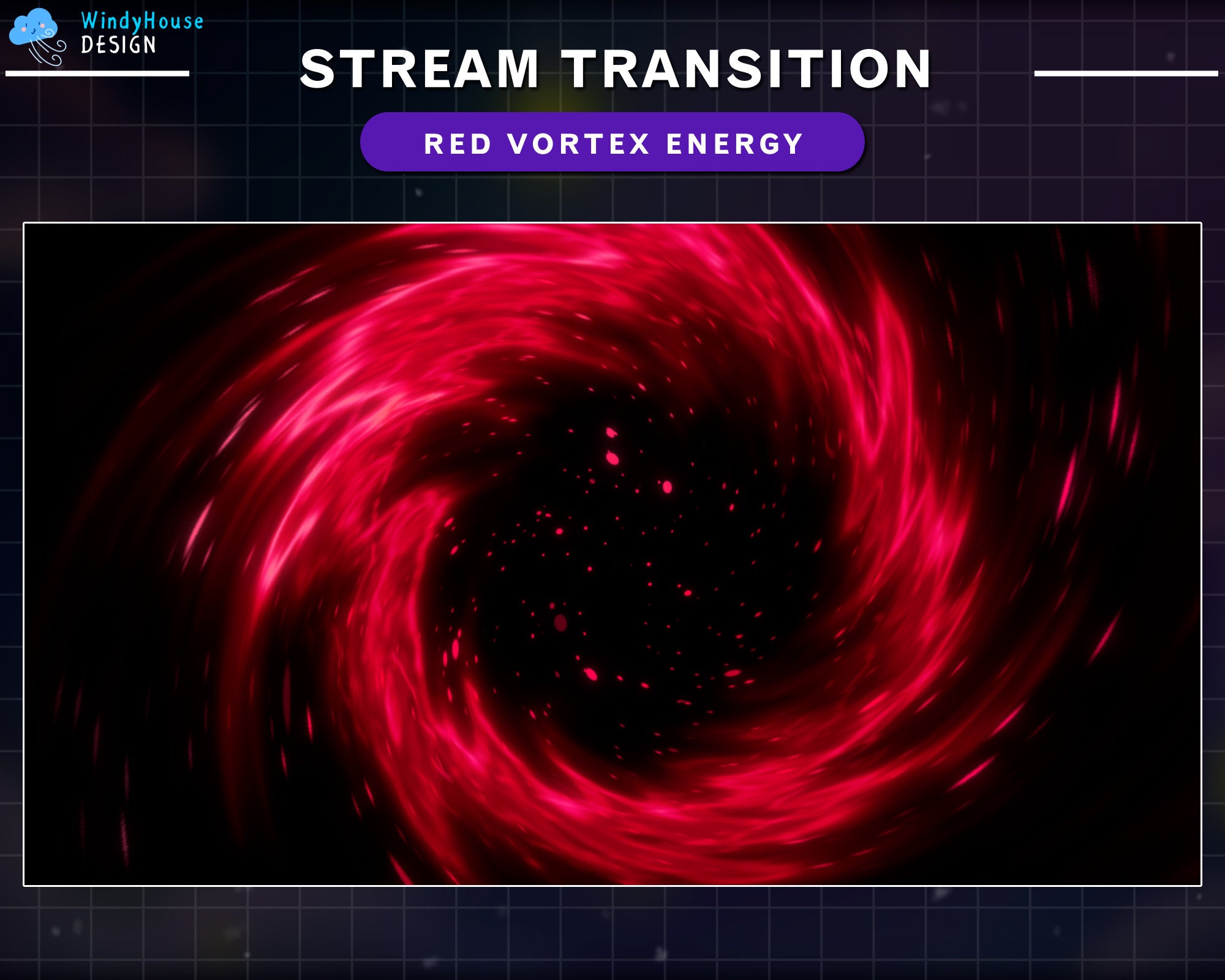 Red Vortex Energy Stream Stinger Transition, Starburst Galaxy Twitch ...