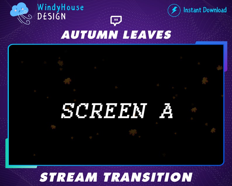 Animated Autumn Fall Leaves Stream Stream Scene Stinger - Etsy