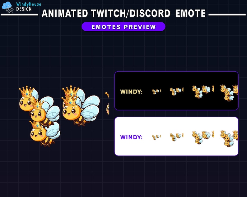 Animated Cute Bee Twitch Raid Alert, Adorable Cute Bee Alert Animation ...