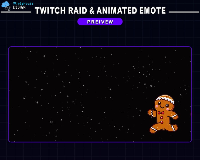 Animated Gingerbread Running Twitch Raid Alert Pack, Christmas Raid GIF ...