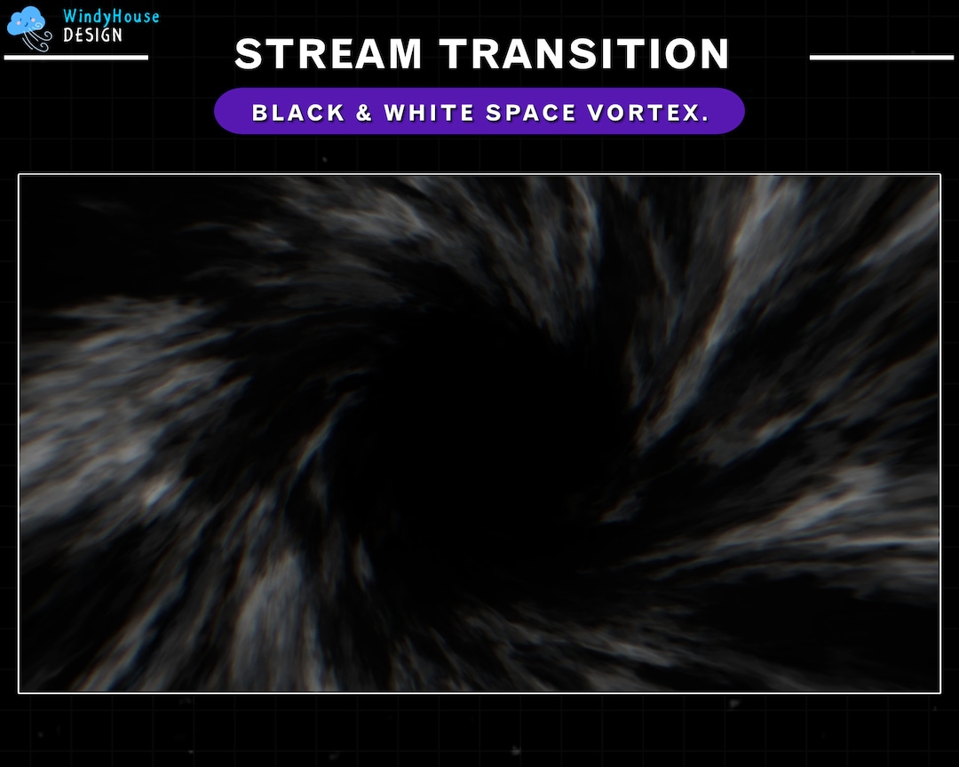 Black White Vortex Energy Transition, Space Vortex Stream Stinger ...