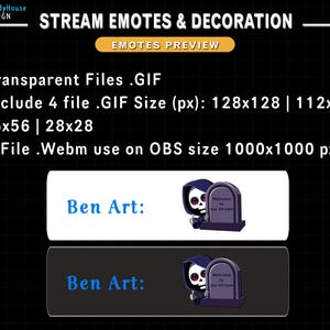 Gesto de bienvenida de la Parca animada para Twitch, gesto de transmisión fantasma, gesto de Discord, decoración de transmisión imagen 2