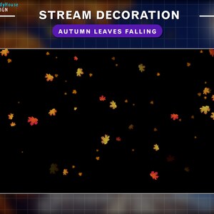Animierte Herbst Blätter Stream Dekoration - Ahorn Blätter fallende Overlay /Twitch Overlay /Add-on your Stream