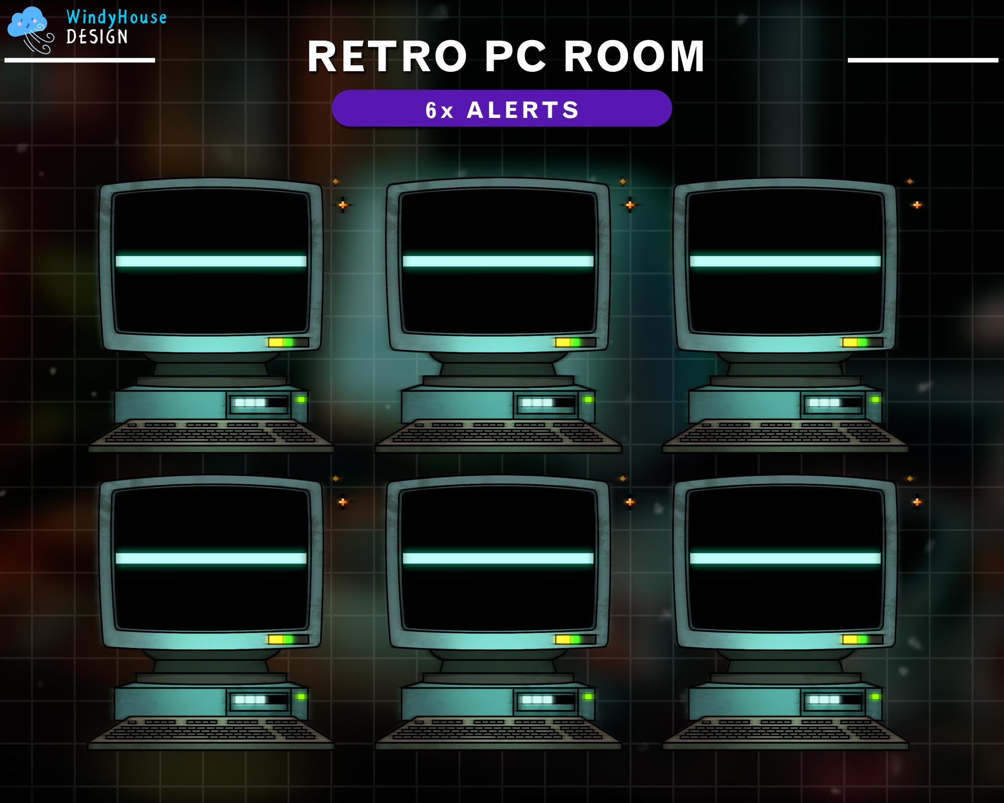 Retro PC Room Stream Alert, Vintage Computer Twitch Alert - Etsy