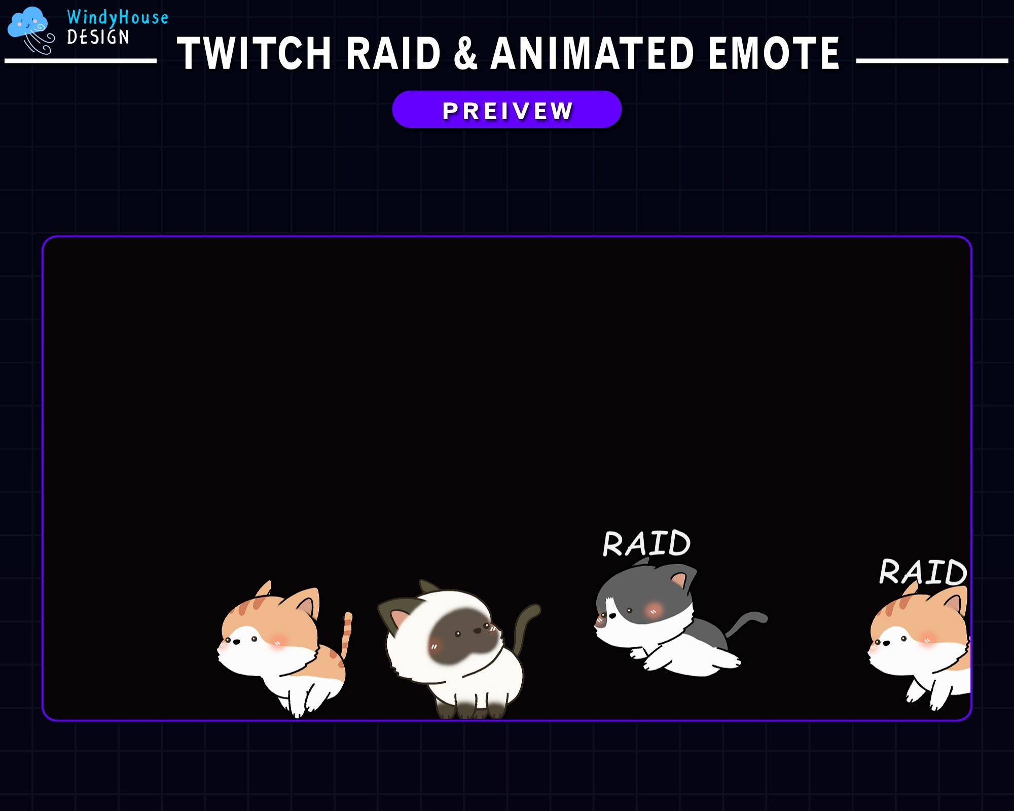 Animated Cute Cats Twitch Raid Alert, Adorable Cute Cat Alert Animation ...