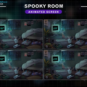 Animated Twitch Screens Spooky Room, Halloween Room Stream Screens ...