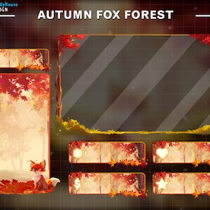 Animated Stream Package Fall Fox Forest, Aesthetic Autumn Twitch ...