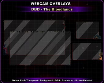 4x Animated Dead By Daylight Webcam Borders, DBD Webcam Overlay, Halloween Webcam for Gothic Twitch Overlay